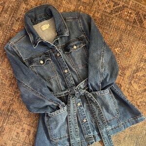 Terra Sky Belted Denim Coat SZ XlG